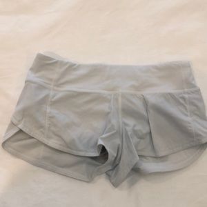white lululemon shorts